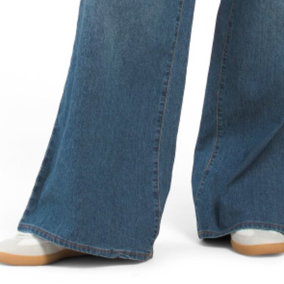 NEW 1822 DENIM Drawstring Denim Trouse Wide Leg  for women Medium Wash 7252j1 - Picture 5 of 5